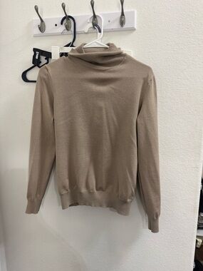 Madison Men's Turtleneck Sweater in Taupe